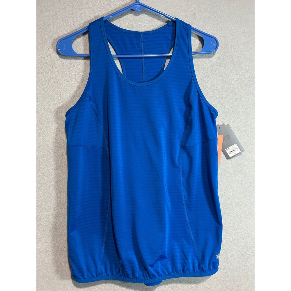 Tek Gear Tank Top Women Medium Blue DryTek Workout Racerback Keyhole Active